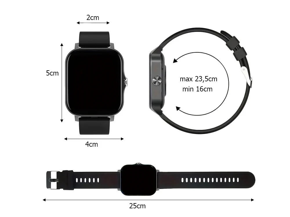 Smartwatch Damen Herren Bluetooth Telefonieren Sportuhr Fitness Tracker Gold  5907451378137