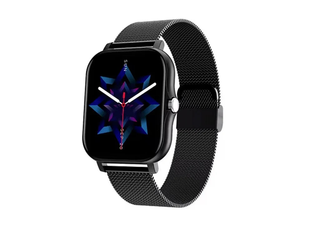 Smartwatch Herren Damen Bluetooth Telefonieren Sportuhr Fitness Tracker Schwarz