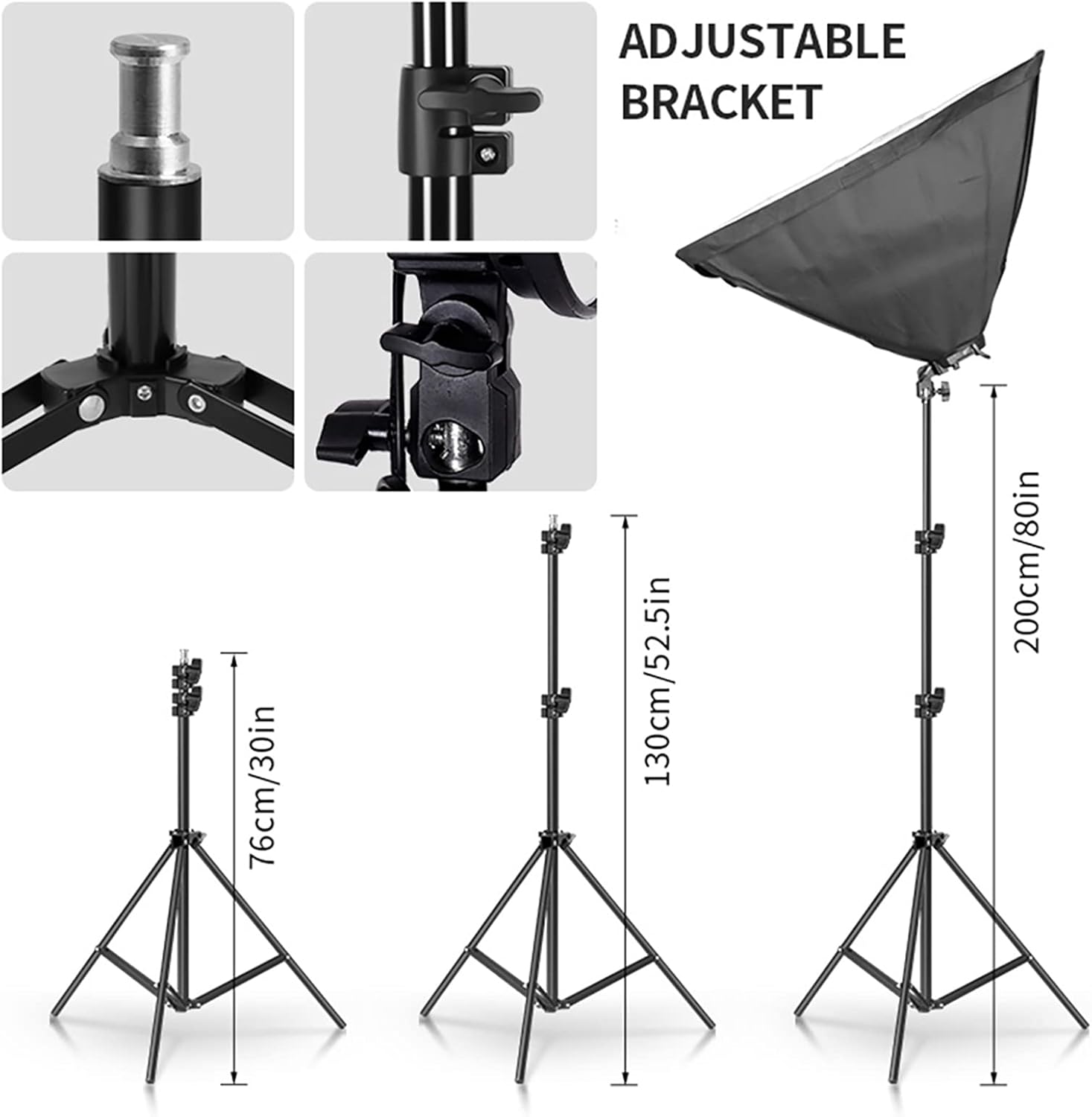 Softbox Beleuchtungsset mit 3x 50x70cm LED Lampen 135W für Fotostudio, Portrait, Produkt- & Videografie