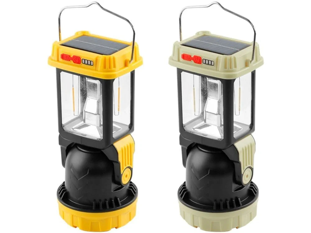 LED Solar Campinglampe mit USB & Solarpanel – Tragbare Outdoor Zeltlampe & Notlicht