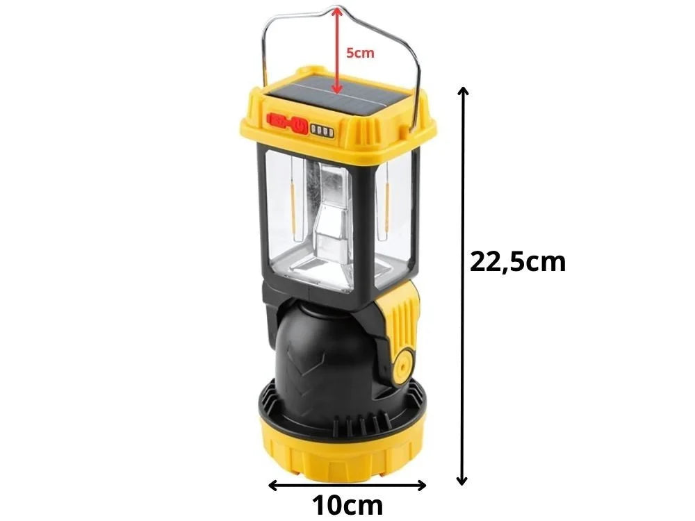 LED Solar Campinglampe mit USB & Solarpanel – Tragbare Outdoor Zeltlampe & Notlicht