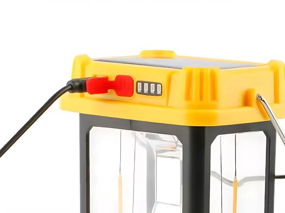 LED Solar Campinglampe mit USB & Solarpanel – Tragbare Outdoor Zeltlampe & Notlicht