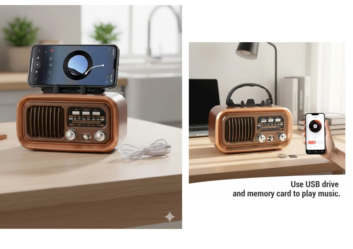 Solar Notfall Radio mit Bluetooth – AM/FM, Akku, Batterie & USB, Tragbar