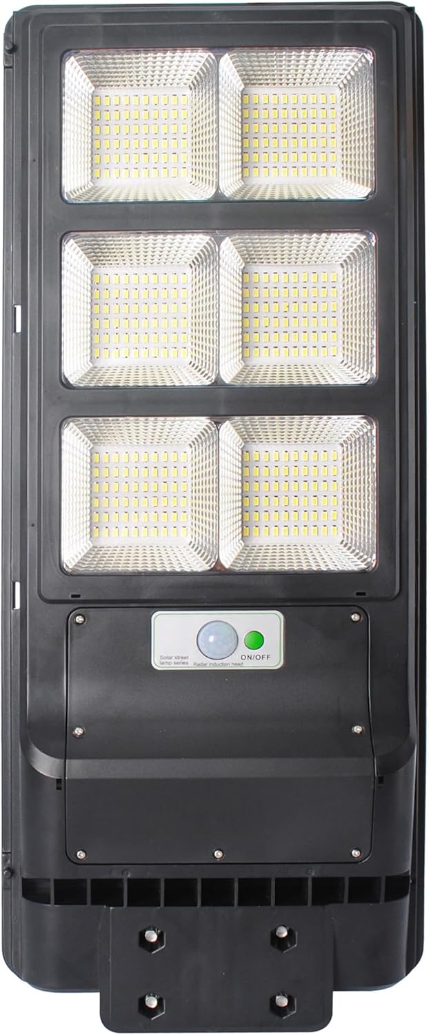 Solar Straßenlampe mit Bewegungsmelder, Fernbedienung und IP67 – LED Außenleuchte 6000K für Hof, Garage und Parkplatz