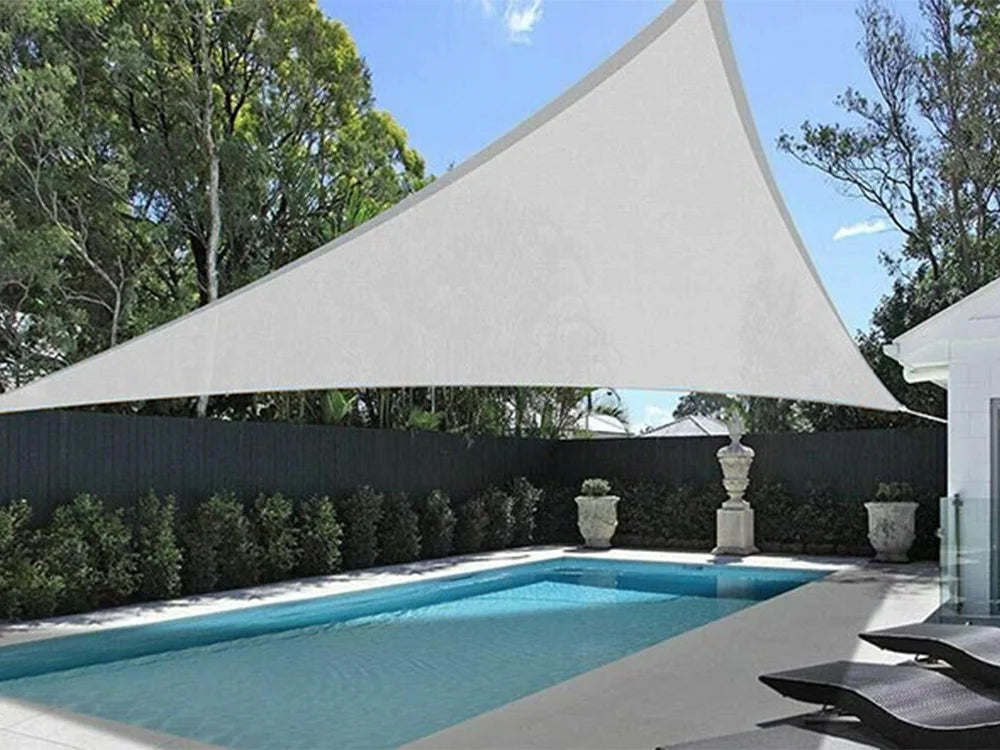 Sonnensegel Dreieck 3x3x3 m Wasserabweisend UV-Schutz Garten Terrasse Grau