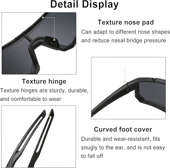 Fahrradbrille UV400 im 2er Set – Sport Sonnenbrille für MTB, Rennrad und Outdoor