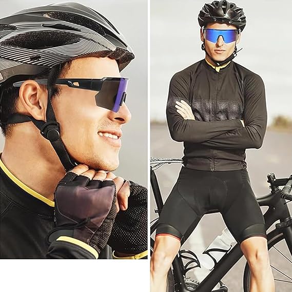 Fahrradbrille UV400 im 2er Set – Sport Sonnenbrille für MTB, Rennrad und Outdoor