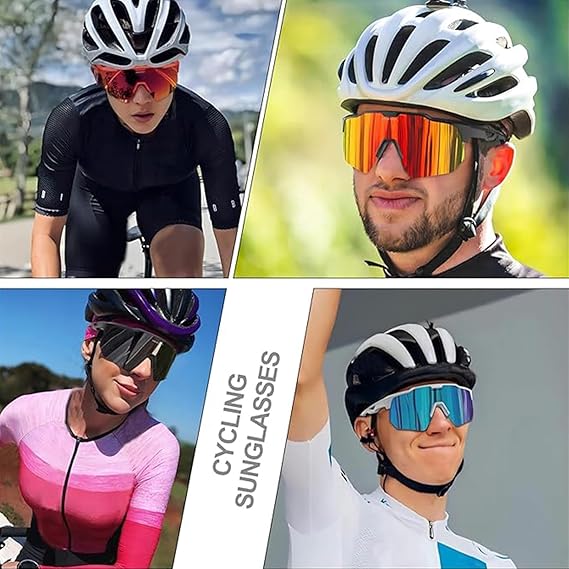 Fahrradbrille UV400 im 2er Set – Sport Sonnenbrille für MTB, Rennrad und Outdoor