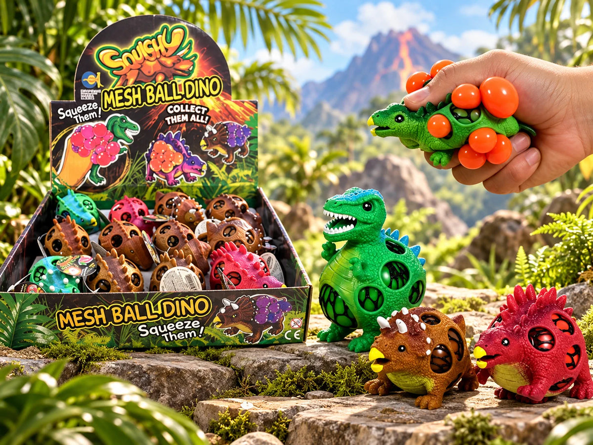Squeeze Dinosaurier Ball  Anti Stress Ball in verschiedenen Farben Dino Squishy