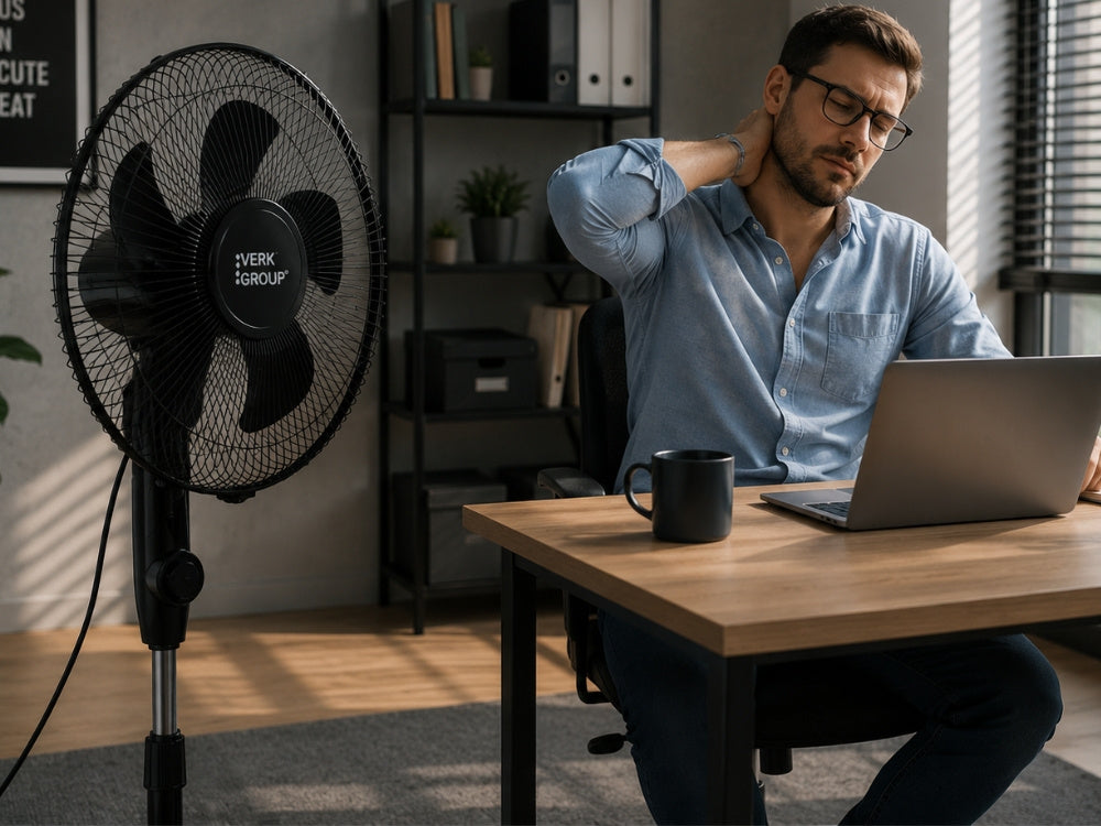 Standventilator 16 Zoll 40W mit Oszillation – Höhenverstellbarer Bodenventilator Weiß (40 cm)