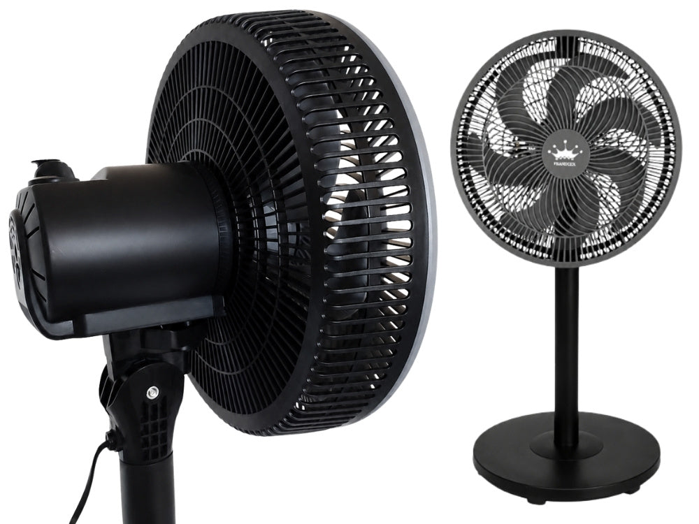 Standventilator 75W mit Oszillation – Höhenverstellbarer Ventilator mit 7 Flügeln bis 115 cm
