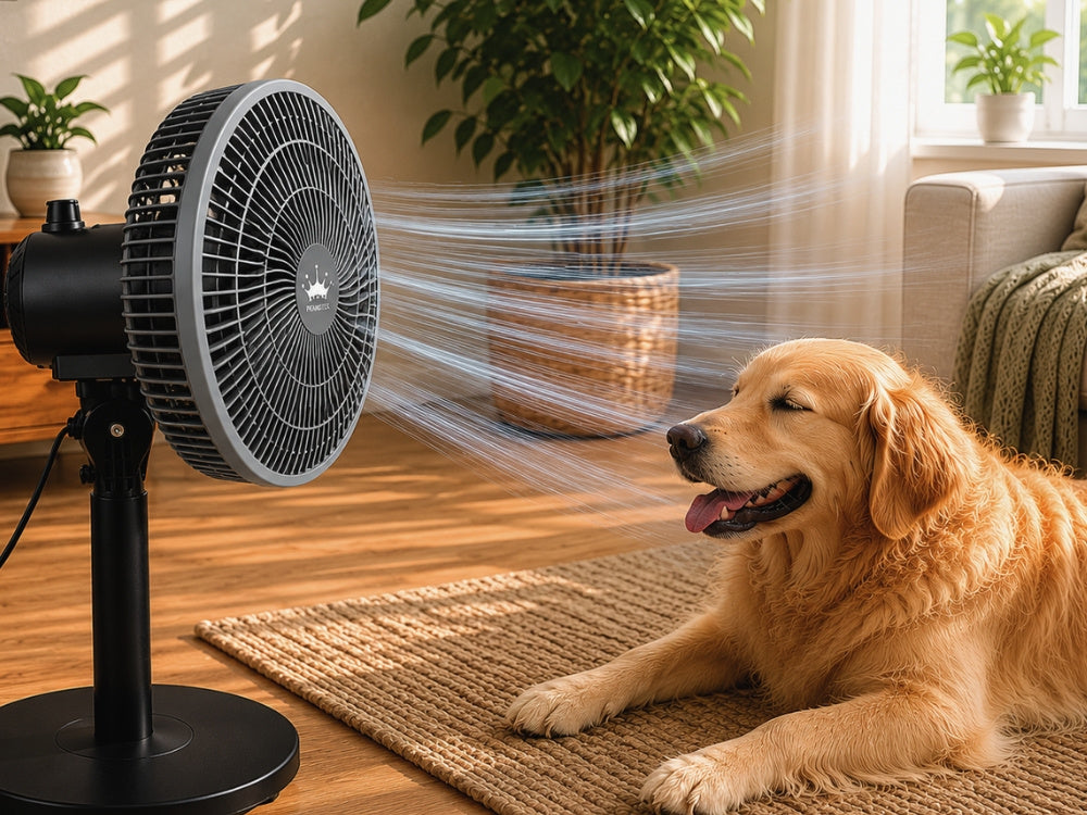 Standventilator 75W mit Oszillation – Höhenverstellbarer Ventilator mit 7 Flügeln bis 115 cm