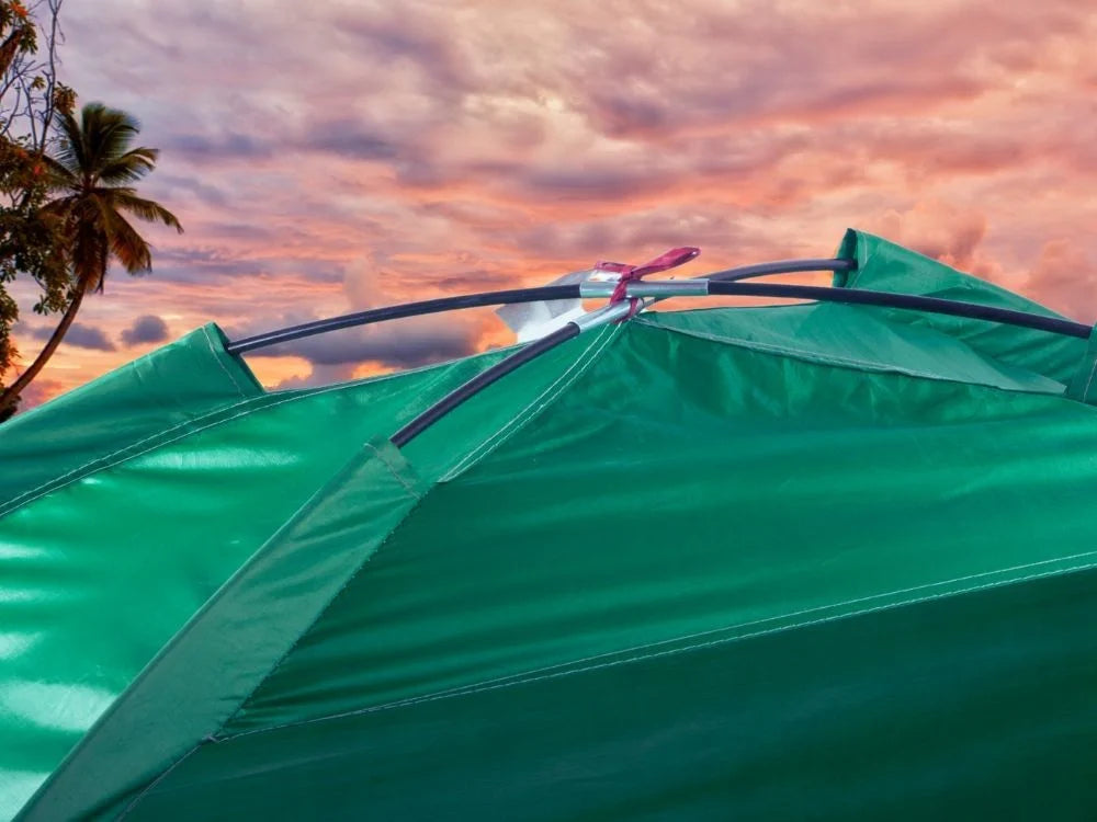 Strandzelt UV-Schutz Pop Up Strandmuschel Halboffen Garten Camping Grün