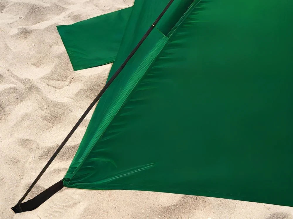 Strandzelt UV-Schutz Pop Up Strandmuschel Halboffen Garten Camping Grün