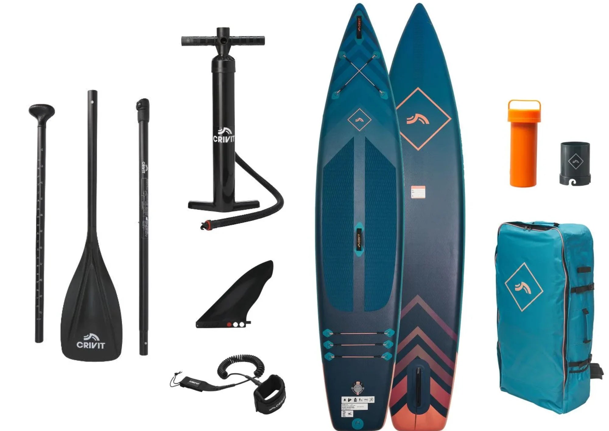 SUP Board Touring Stand Up Paddle Board Paddel Pumpe Rucksack Zubehör