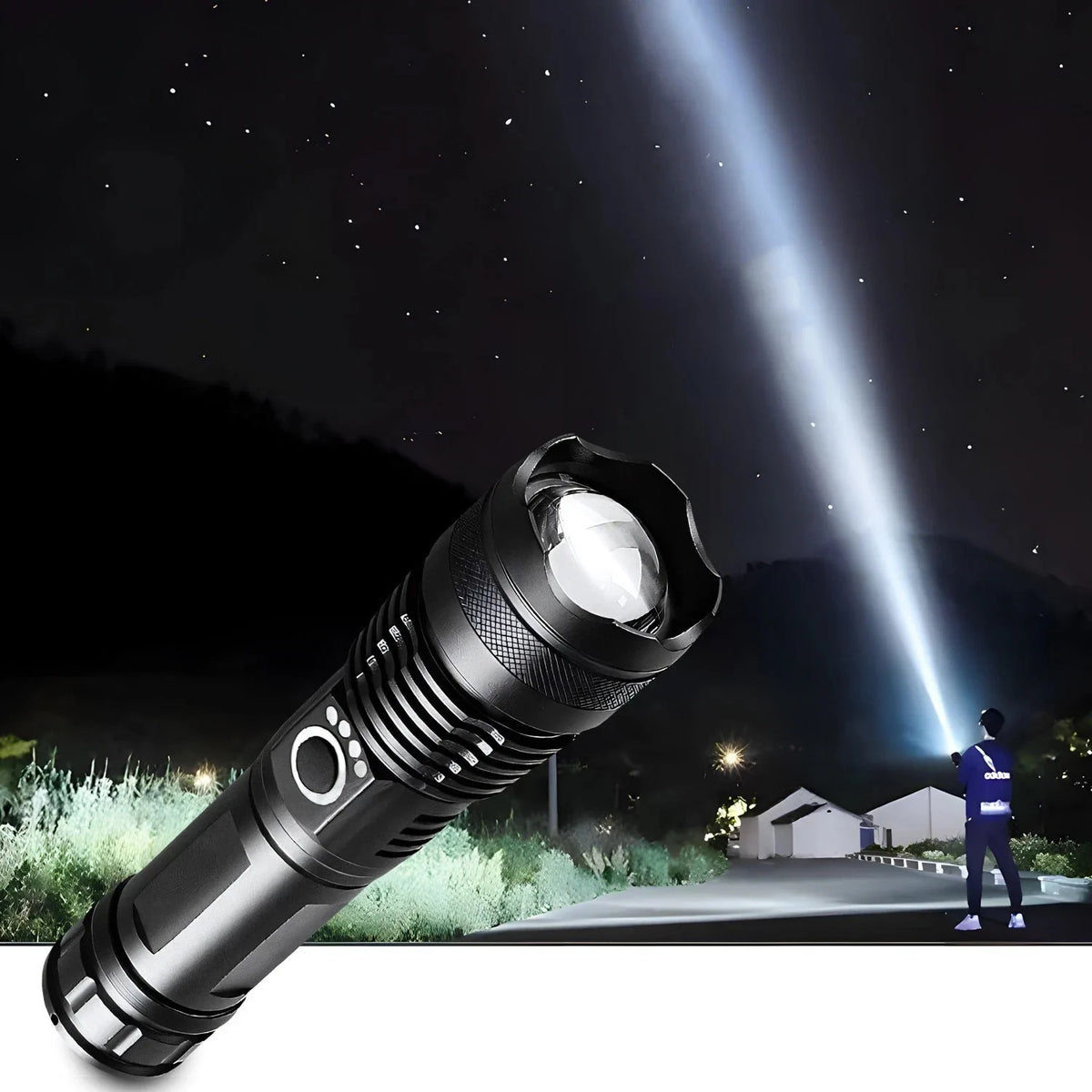 Super Hell Taschenlampe Fackel LED Taktisches Zoom 5000 Lumen Wasserfest