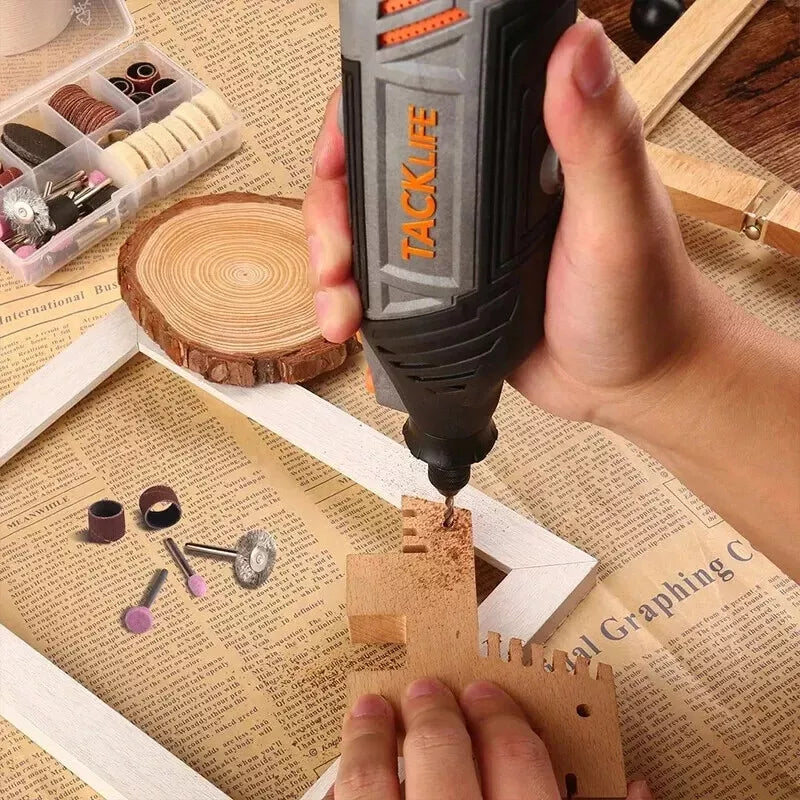TACKLIFE Drehwerkzeug Rotationswerkzeug 135 W 35000 U/min 150-Zubehör