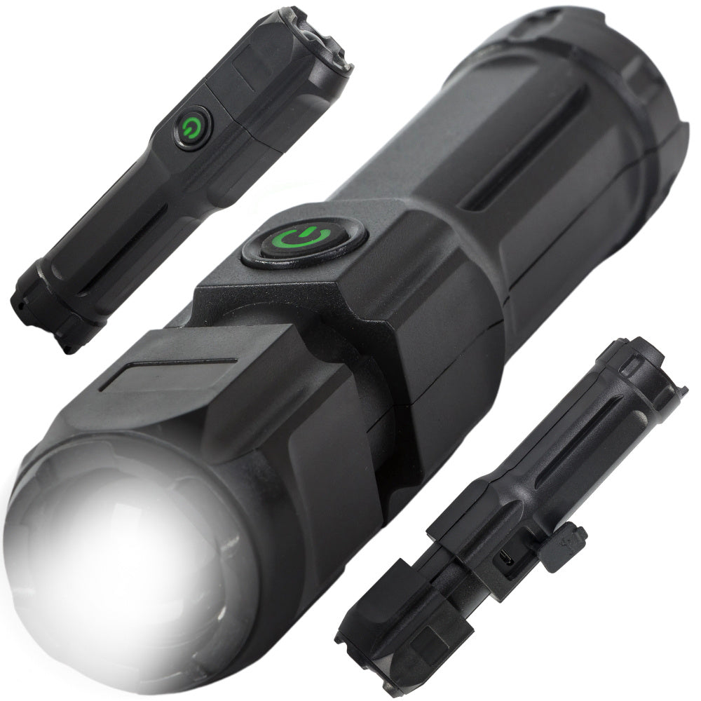 Wiederaufladbare taktische LED-Taschenlampe mit Zoom – XPE starke Militärlampe