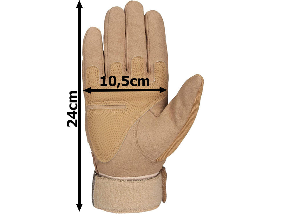Taktische Thermo Handschuhe XL Khaki – Touchscreen Winterhandschuhe mit Knöchelschutz