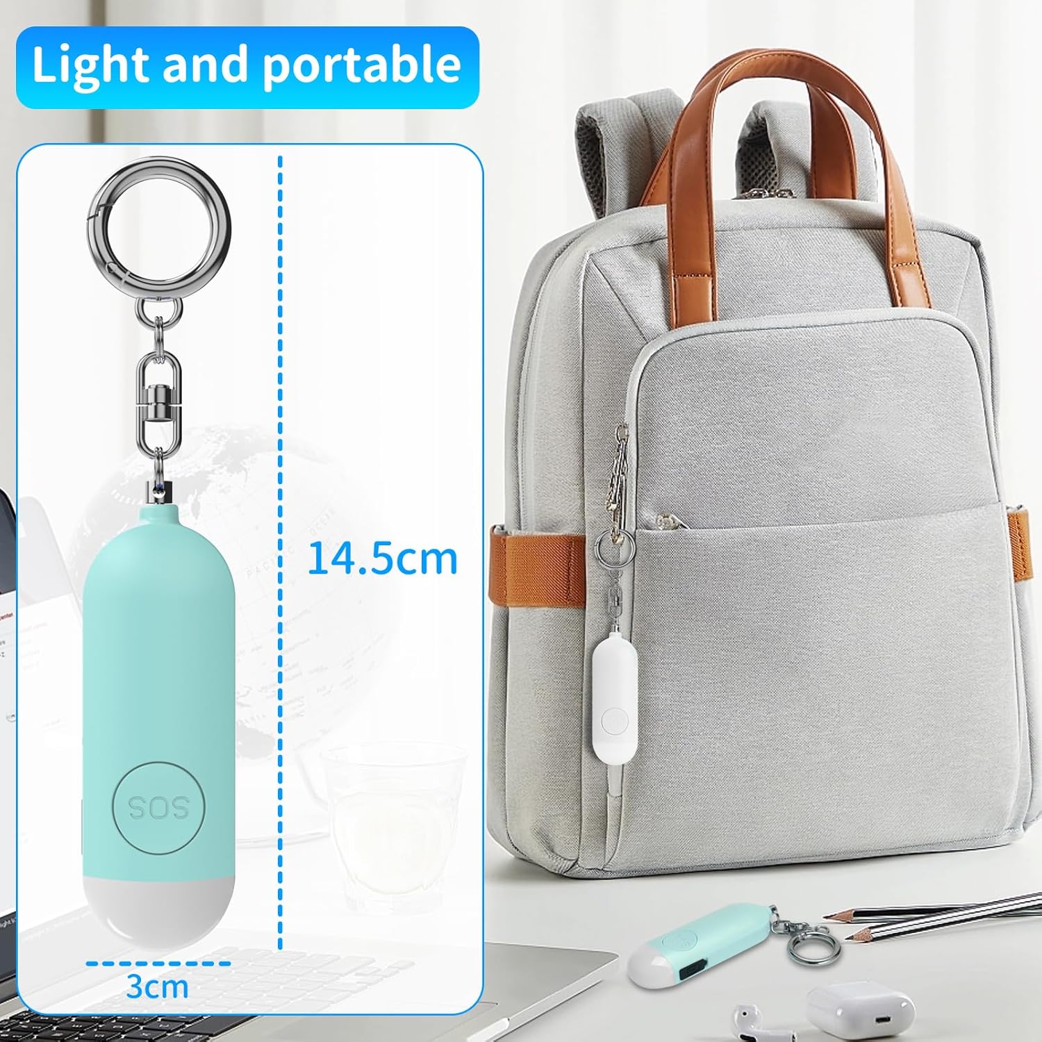 Panic alarm on the go pocket alarm travel robbery protection alarm portable 130db