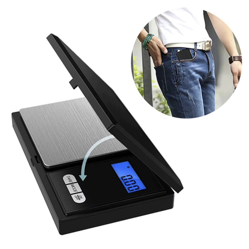 Digitale Taschenwaage 500 g mit 0,1 g Genauigkeit – Präzisionswaage mit LCD & TARA