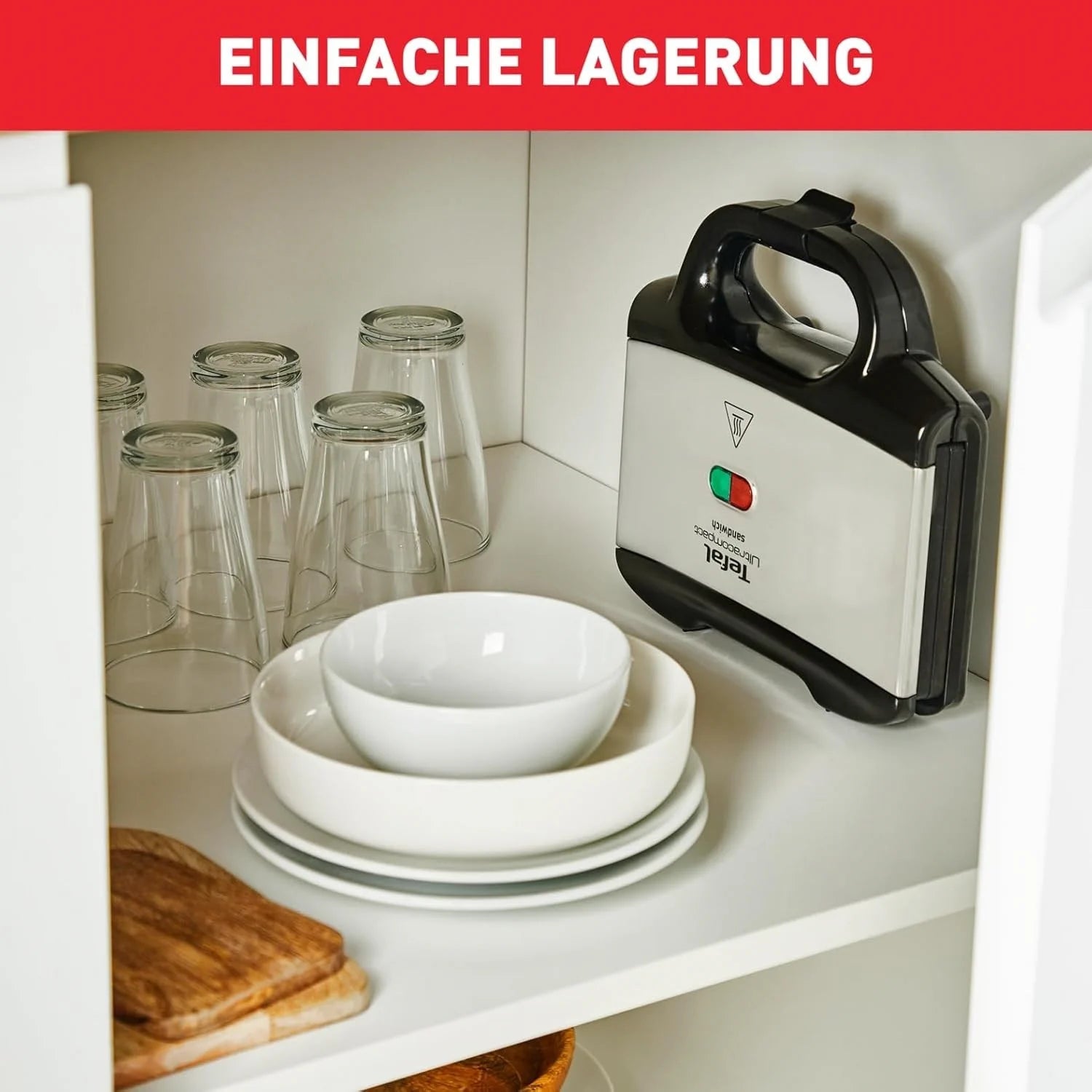 Tefal Sandwichmaker mit Antihaft-Platten – Sandwichtoaster für Dreieck-Toasts mit Kontrollleuchte