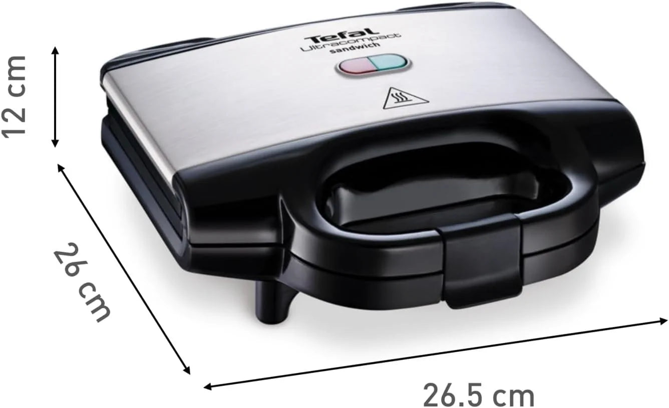 Tefal Sandwichmaker mit Antihaft-Platten – Sandwichtoaster für Dreieck-Toasts mit Kontrollleuchte