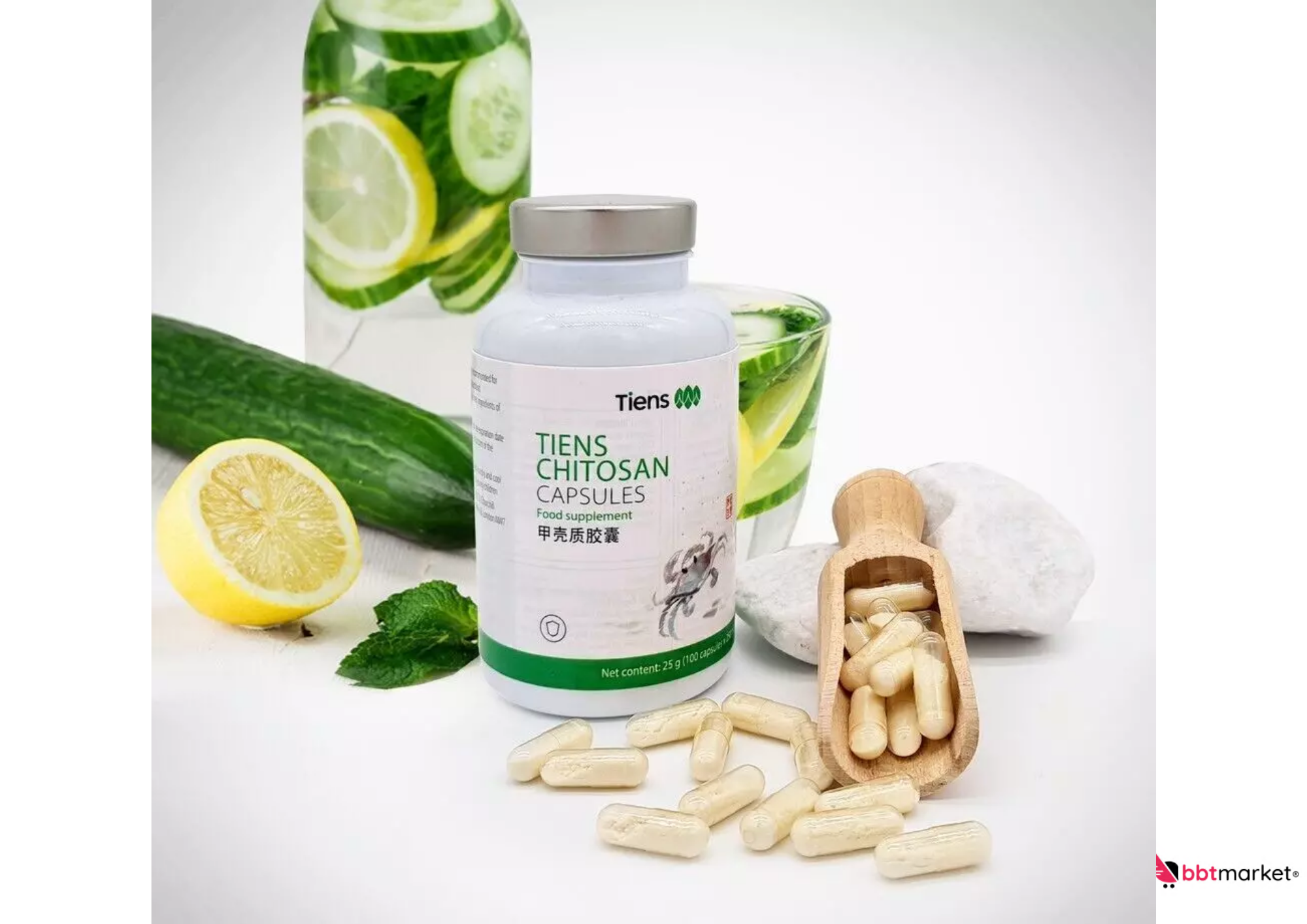 2 X Tiens Chitosan Capsules detox healthy diet - 25 g / 100 Capsules V