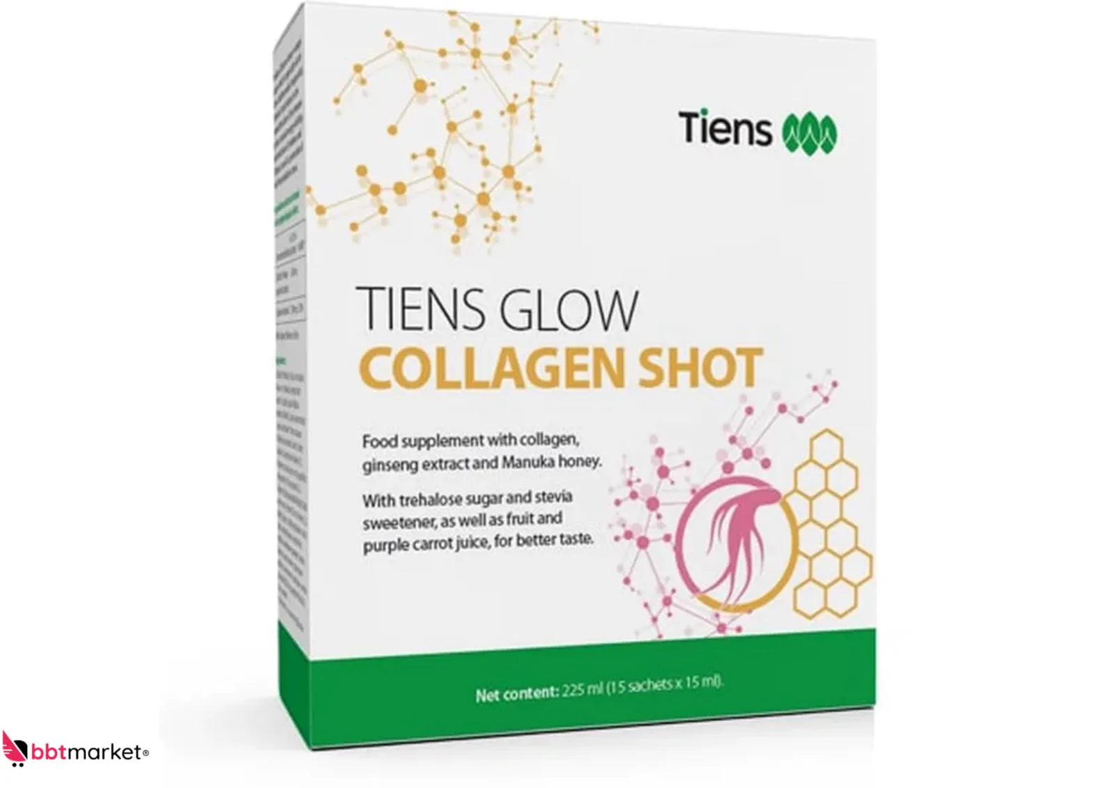 Tiens Kollagen Shot Mit Fischkollagenpeptiden Ginseng Extrakt Manuka Nektarhonig