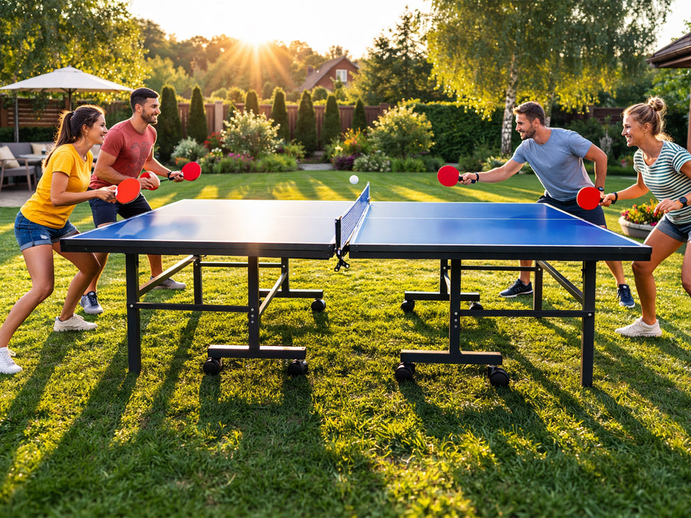 Tischtennis Set 2 Schläger 3 Bälle mit Etui Ping Pong Schläger Set Freizeit