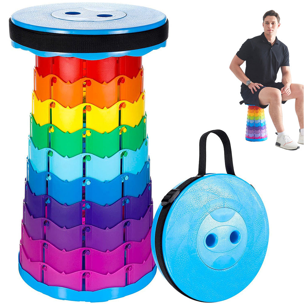 Tragbarer Klapphocker Höhenverstellbar – Campinghocker Falthocker für Outdoor, Angeln & Freizeit