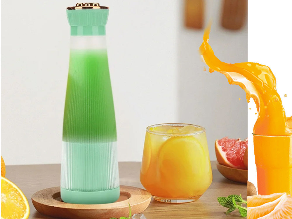 Tragbarer USB Smoothie Mixer kabellos Zerkleinerer 400ml Grün