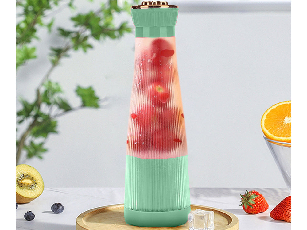 Tragbarer USB Smoothie Mixer kabellos Zerkleinerer 400ml Grün
