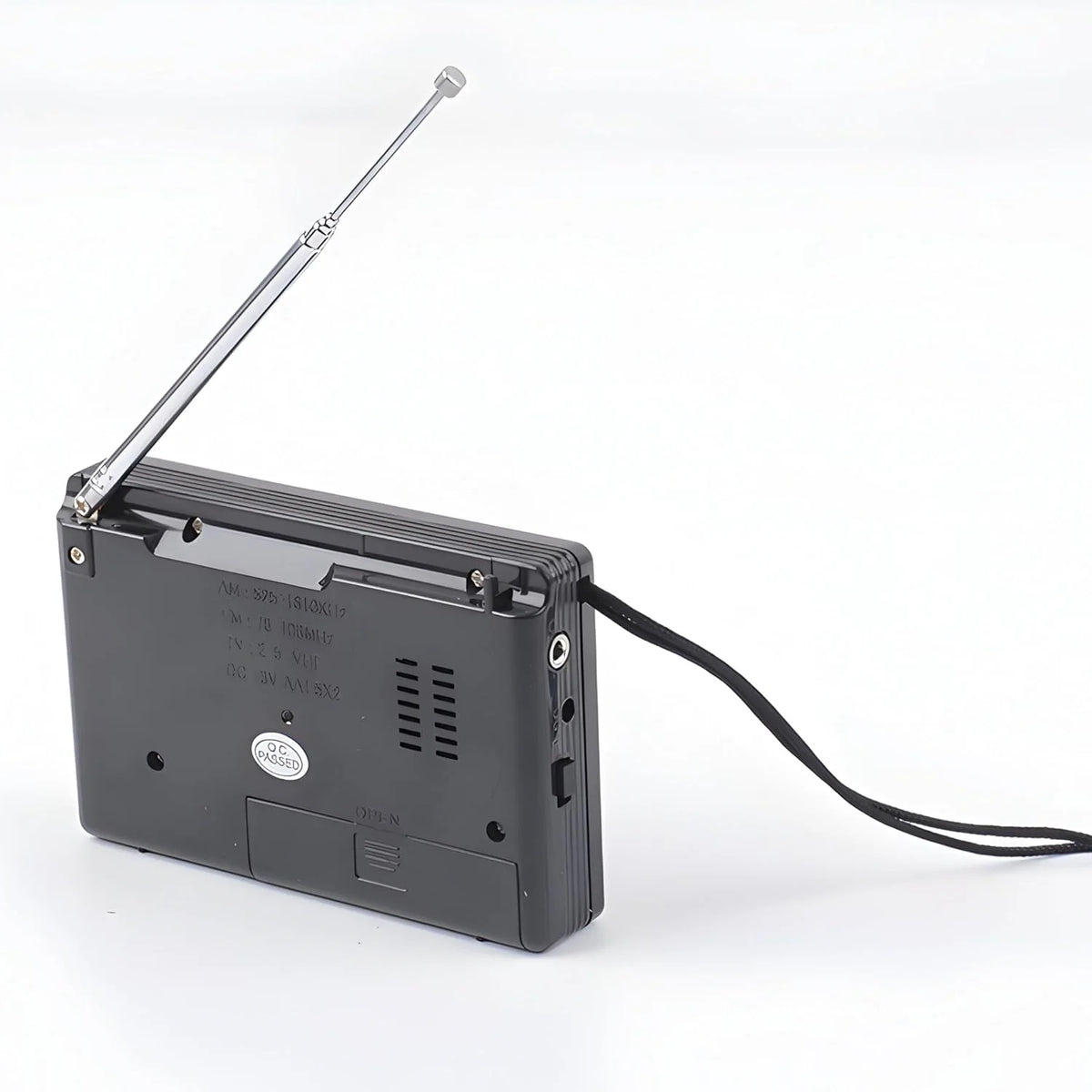 Tragbares FM AM Radio – kompaktes Taschenradio mit Teleskopantenne, 3,5 mm Kopfhöreranschluss und Batteriebetrieb