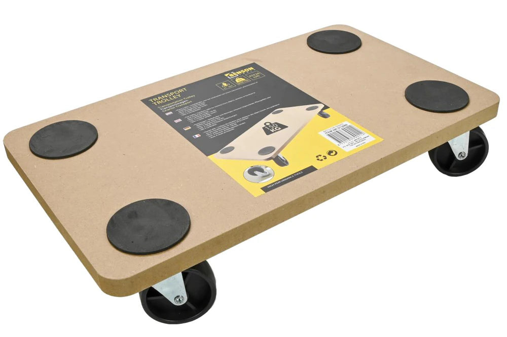 Transportwagen Möbelroller 150 kg aus MDF mit Lenkrollen – Rollbrett für Möbel, Umzug und Werkstatt