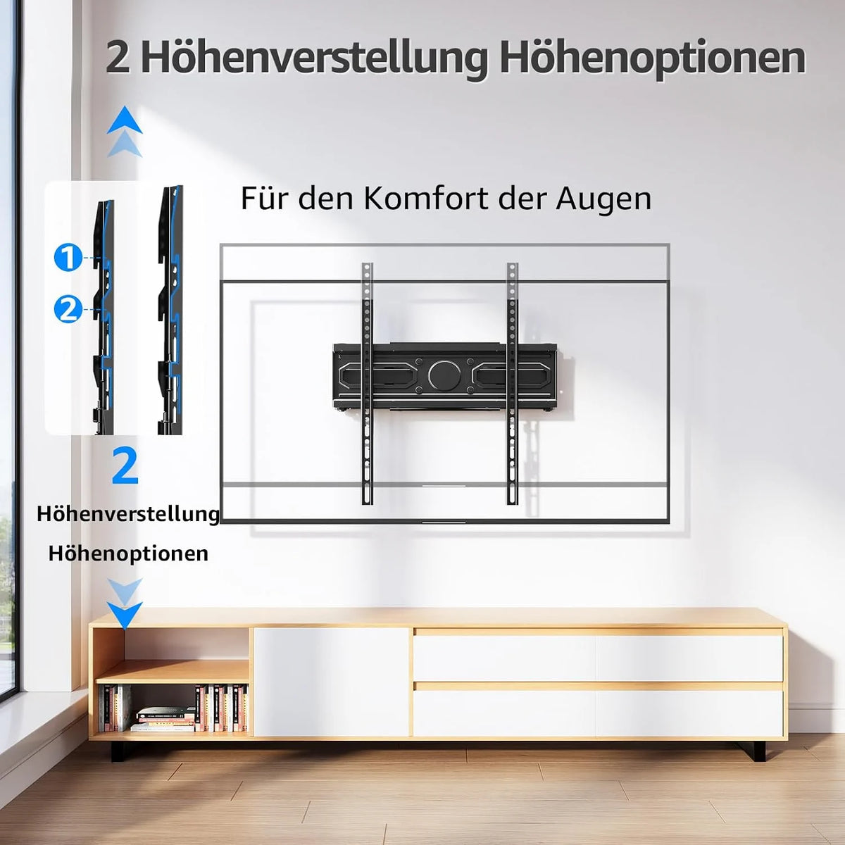 TV Wandhalterung 26–70 Zoll – schwenkbar & neigbar, VESA bis 400x400 mm, bis 45 kg