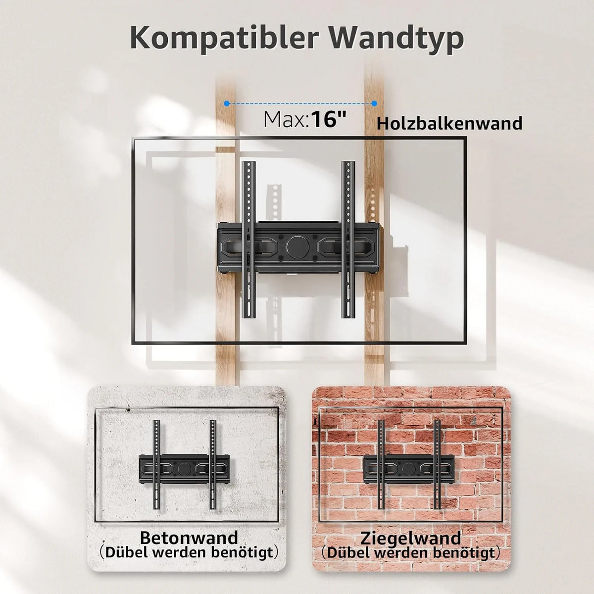 TV Wandhalterung 26–70 Zoll – schwenkbar & neigbar, VESA bis 400x400 mm, bis 45 kg