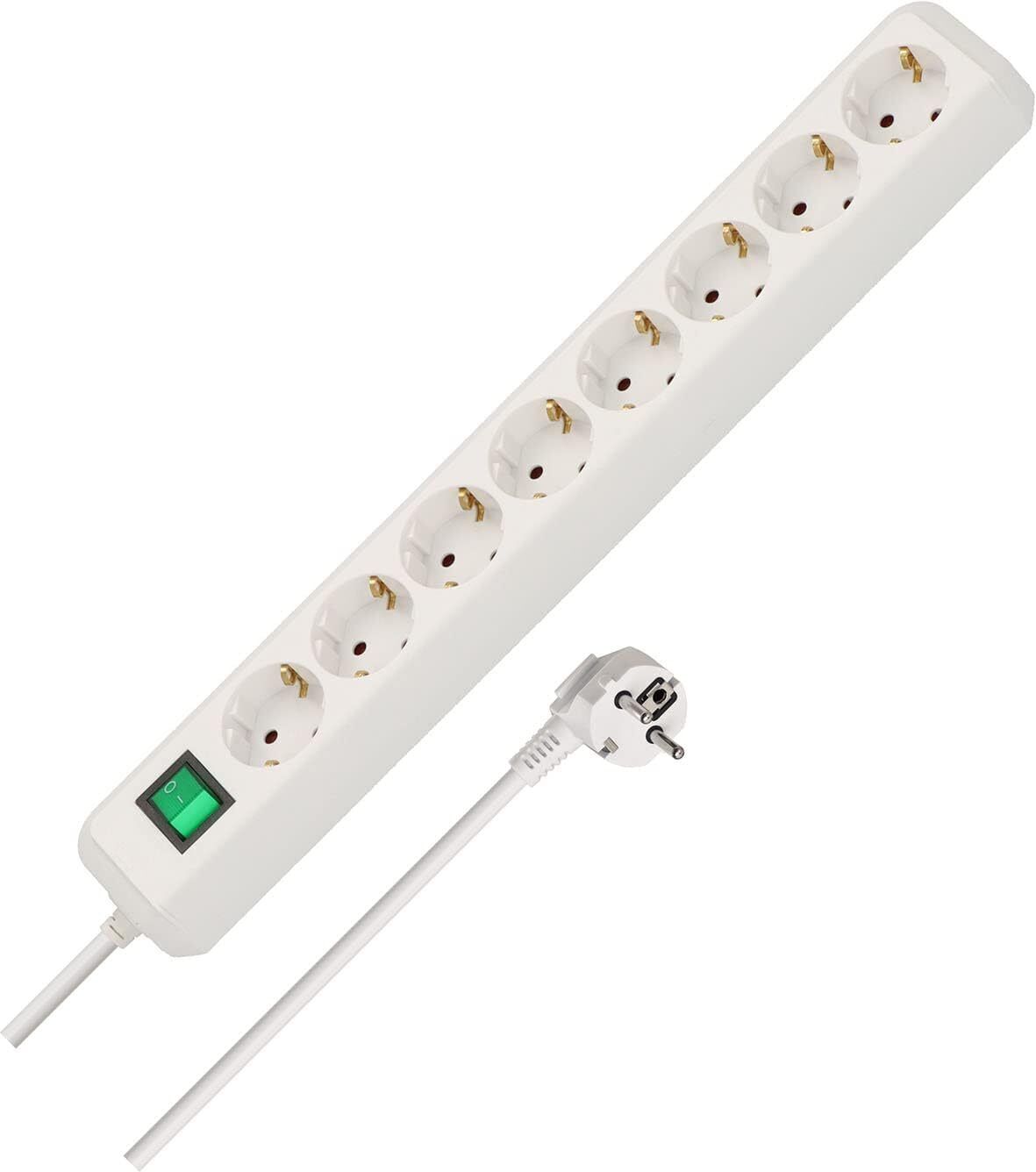 Brennenstuhl Eco-Line 8-way power strip with surge protection 