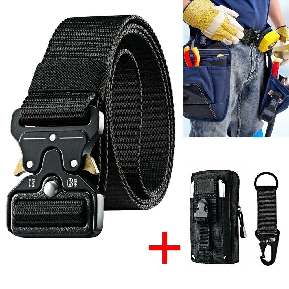 Herren Armee Militär Military Gürtel Taktischer Gürtel Belt Nylon Schnalle NEU