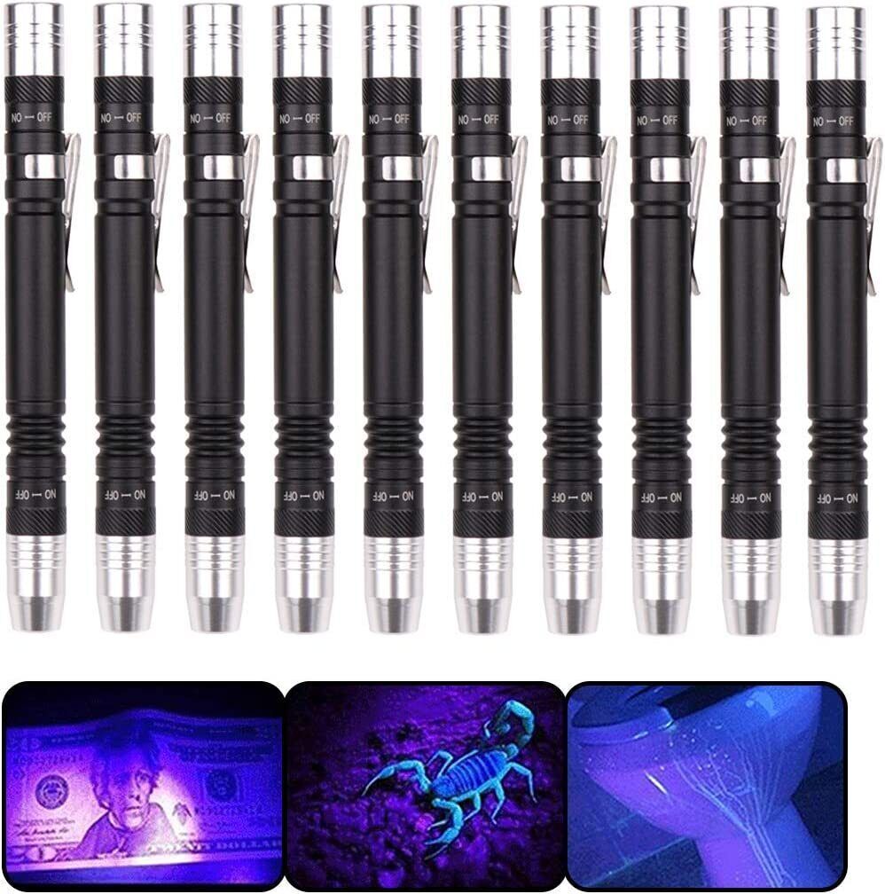 Mini UV Flashlight LED Lamp 395nm Blacklight Amber Blacklight Handheld Lamp 