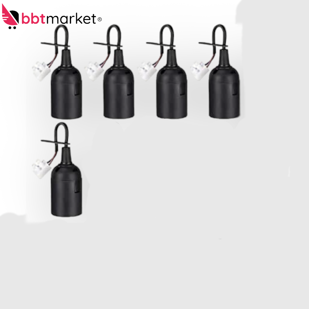Renovierfassung E27 Kabel Baufassung Lampenfassung Baustellenfassung Schwarz neu