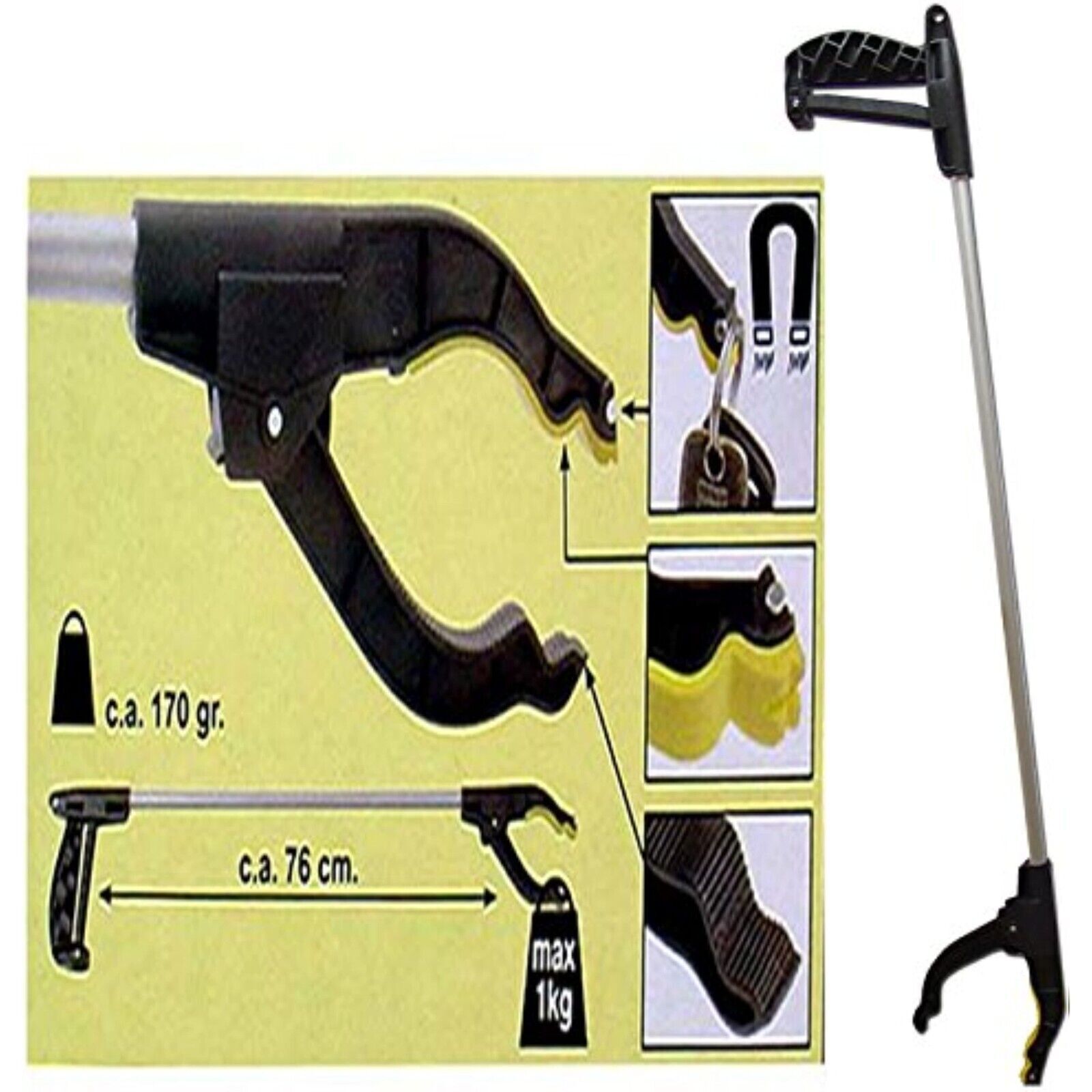 Grabber garbage tongs grabber arm garbage grabber grabber tongs hand grabber magnet NEW 