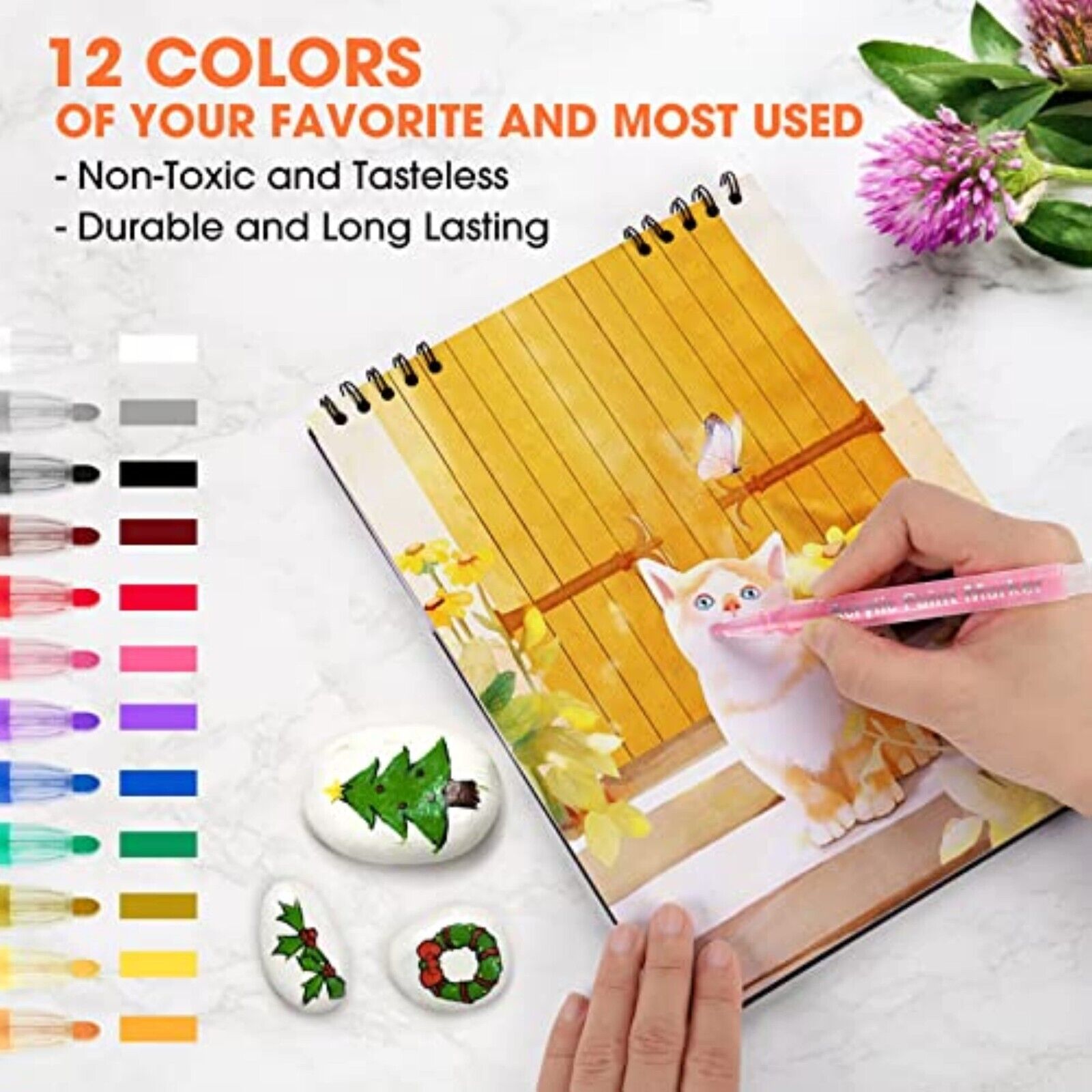 Acrylstifte Set Marker Acrylic Pen Stoff Stifte Acrylfarben Steine Holz Papier