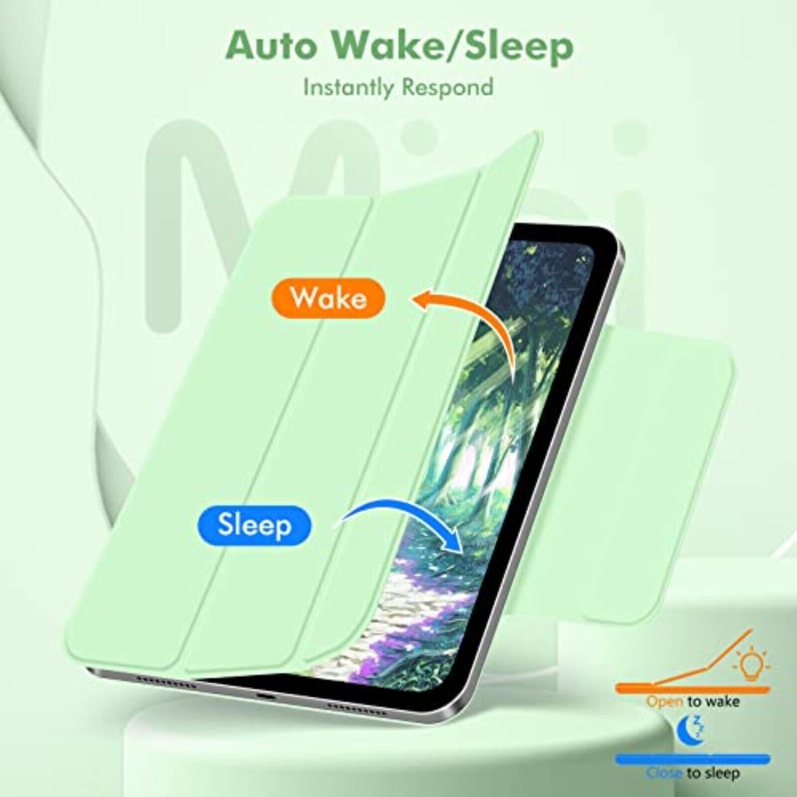 Magnetische Hülle für iPad Mini 6 (2021, 8.3 Zoll) mit Auto Sleep & Pencil Ladefunktion
