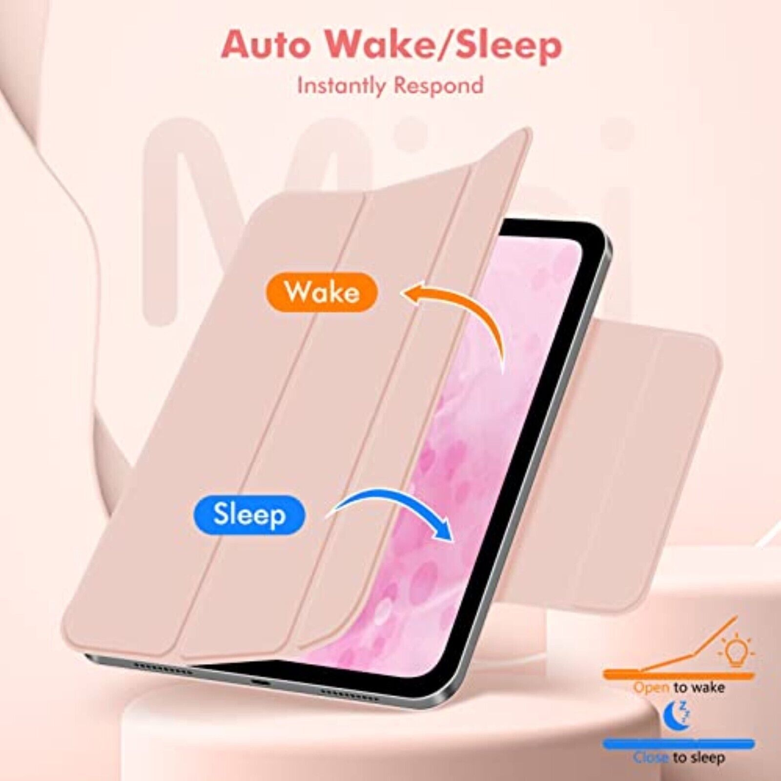 Magnetische Hülle für iPad Mini 6 (2021, 8.3 Zoll) mit Auto Sleep & Pencil Ladefunktion