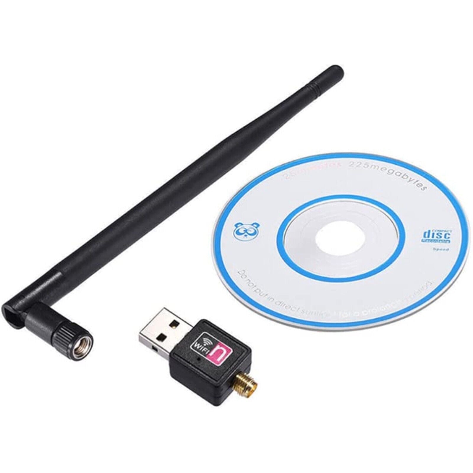 Mini WiFi Wireless Stick  Adapter WLAN 150Mbit 2dBi Drahtlos Dongle USB 2.0 NEU