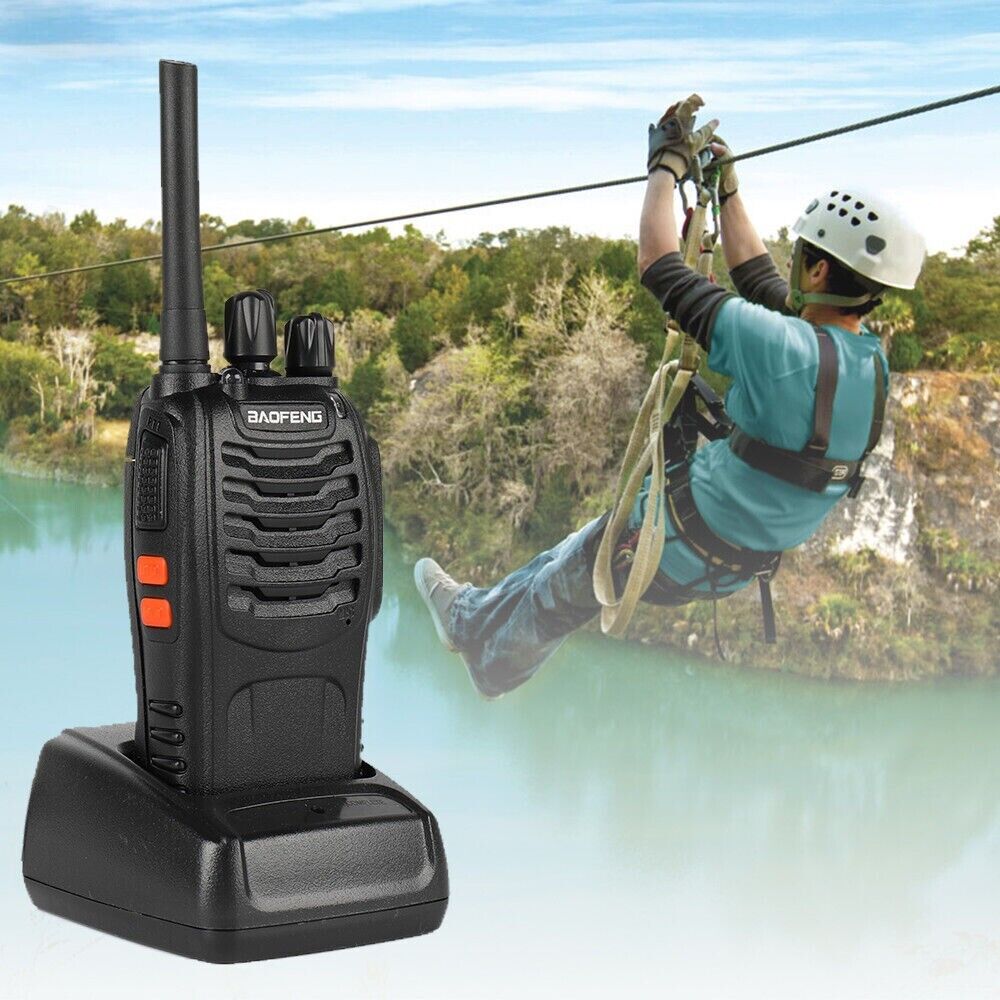 BaoFeng BF-88E 6er Set – PMR446 Handfunkgeräte mit USB-Ladekabel | Lizenzfrei, 16 Kanäle, 1,5–3 km Reichweite, VOX & Scan-Funktion