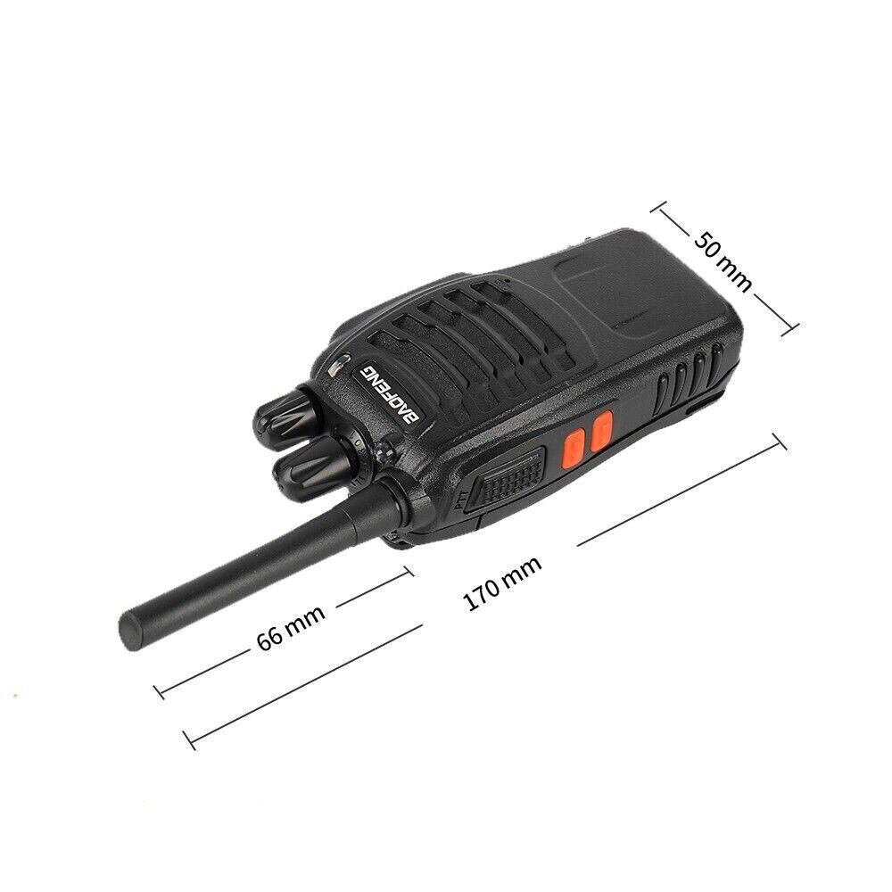 BaoFeng BF-88E 6er Set – PMR446 Handfunkgeräte mit USB-Ladekabel | Lizenzfrei, 16 Kanäle, 1,5–3 km Reichweite, VOX & Scan-Funktion
