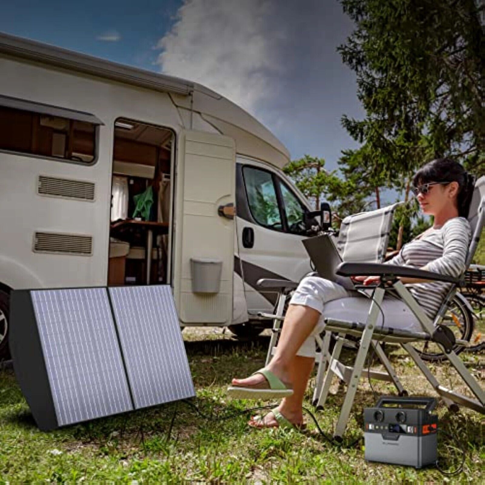 ALLPOWERS Solar Powerbank 78000mAh 288Wh Tragbar Powerstation mit AC/USB-Ausgang