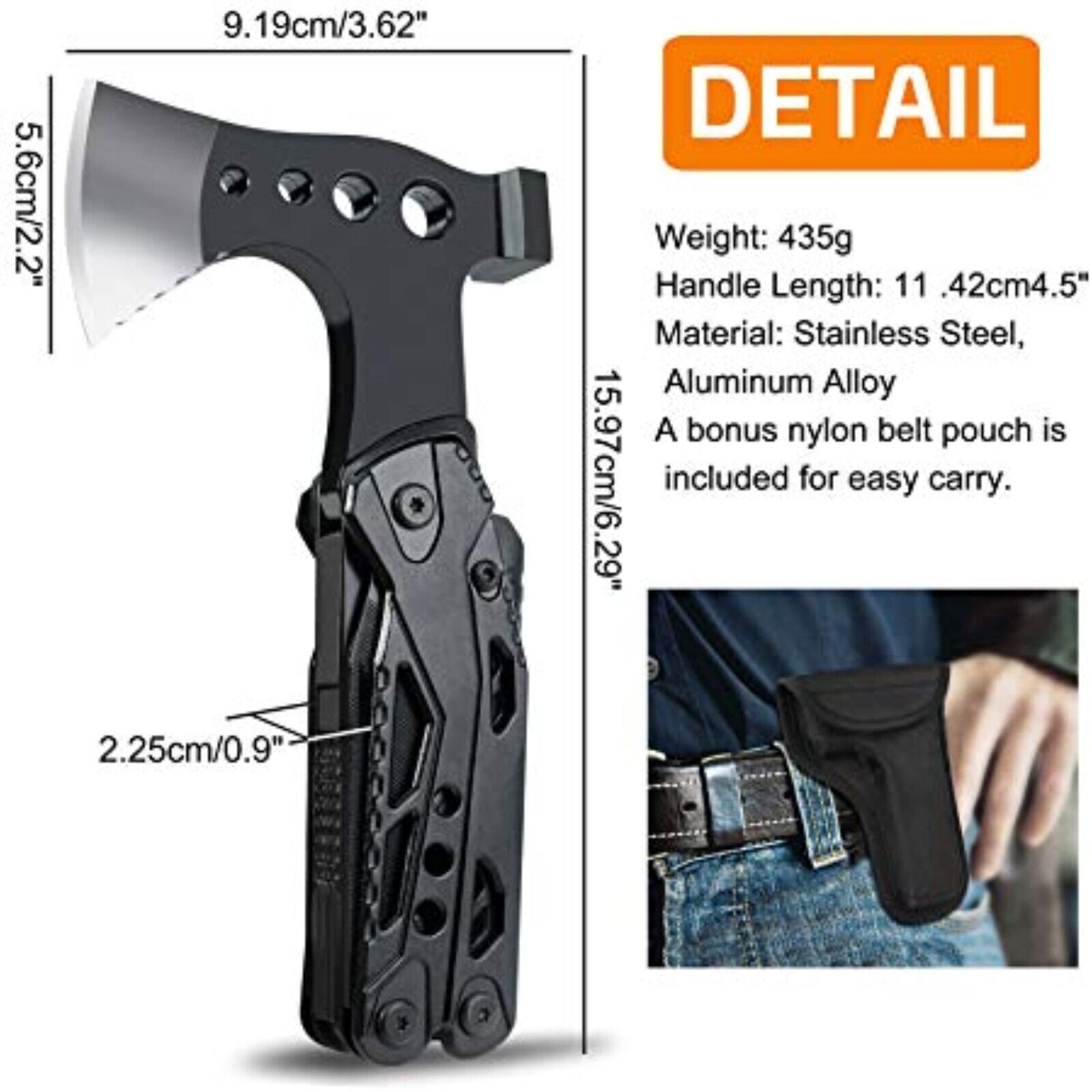 WayinTop Tool Gifts for Men, Pocket Tool Multi-Tool Hammer.